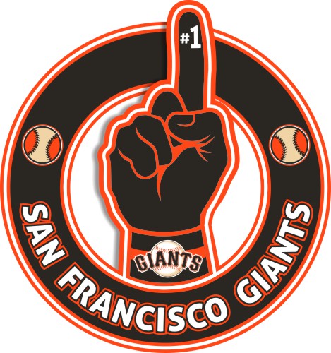 Number One Hand San Francisco Giants logo iron on paper